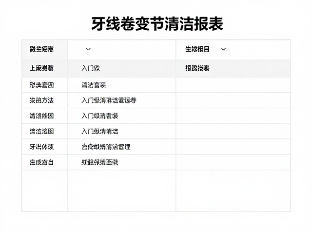 清洁报告生成的数据化记录方法
