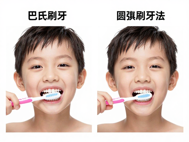咬合面前后刷技巧的关键差异