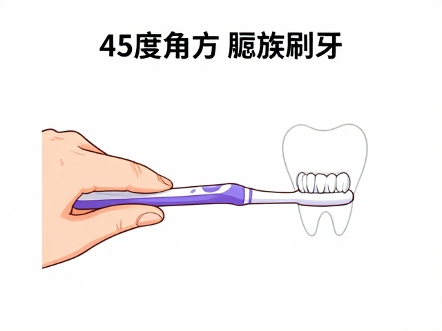 巴氏刷牙法详解，45度角放置，旋转刷牙，告别牙垢
