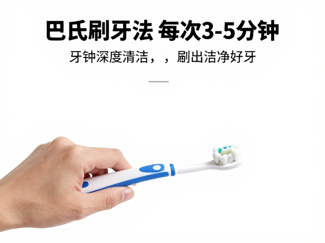 巴氏刷牙法,冲牙器深度清洁,每次3-5分钟,刷出洁净好牙