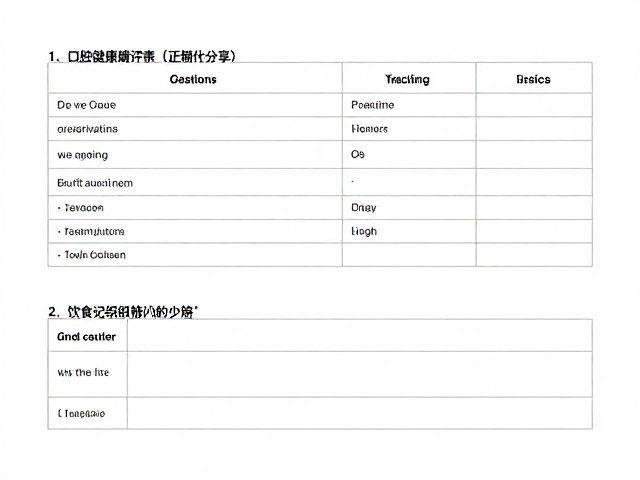 饮食糖分记录对牙周组织的保护作用