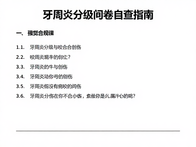 咬合创伤在牙周炎进展中的从属与从动关系