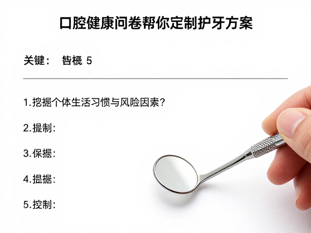 定制化口腔健康问卷:挖掘个体生活习惯与风险因素