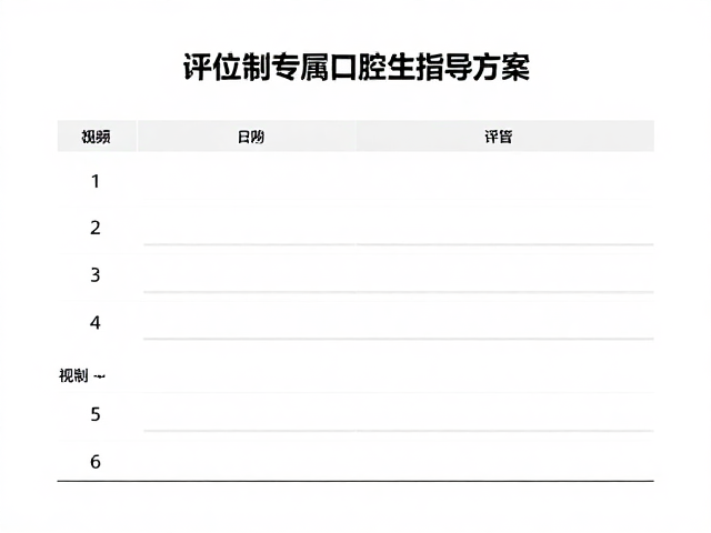 Gingival Index评估口腔健康问卷,定制专属口腔卫生指导方案