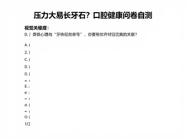 口腔健康问卷自测的核心维度