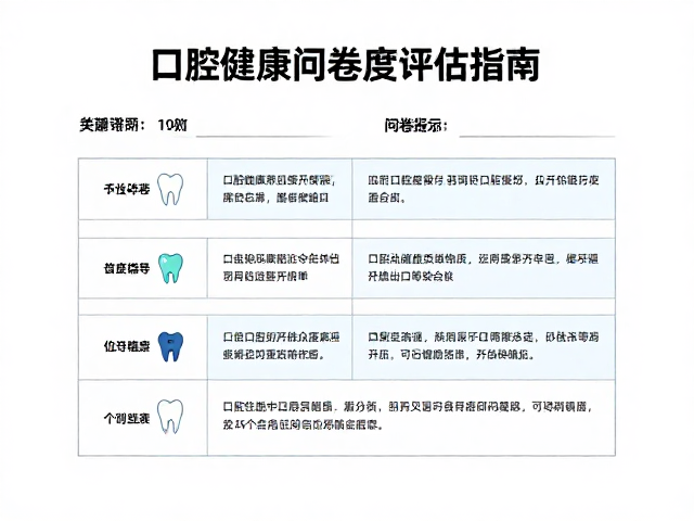 口腔健康问卷自测,结合卫生指导与牙齿排列整齐度评估指南