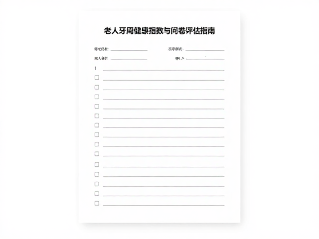 问卷评估指南在老年口腔筛查中的关键作用