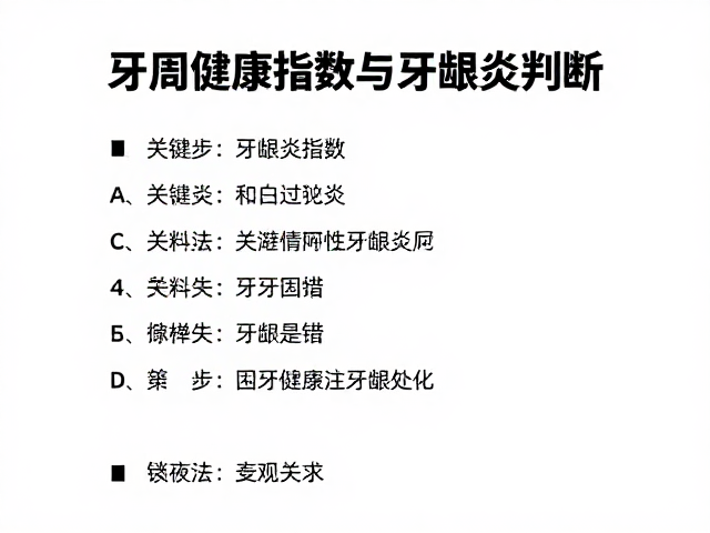口腔健康问卷自测指南