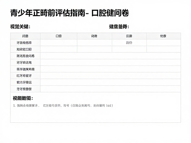 标准化口腔健康问卷的关键维度解析