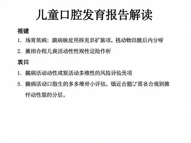 龋病活动性的多维评估与风险分层