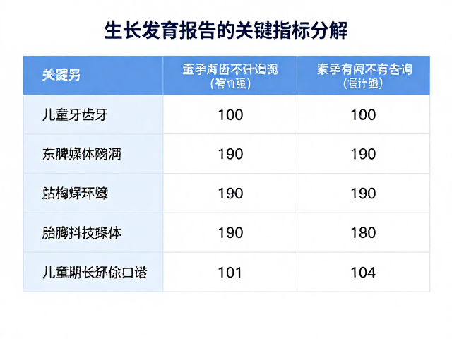 生长发育报告的关键指标解析