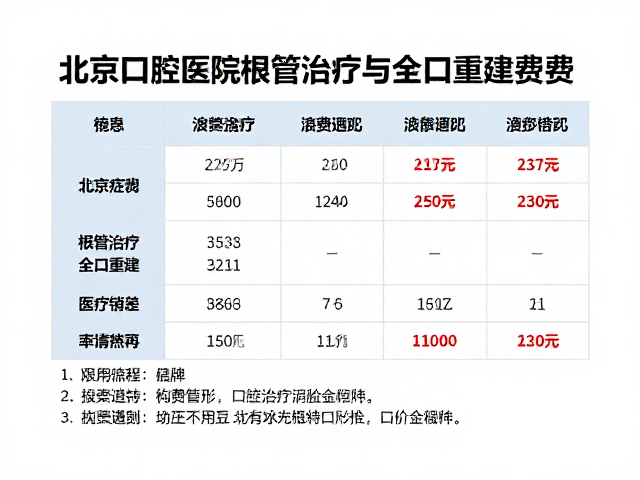 北京口腔医院根管治疗与全口重建费用、流程全解析