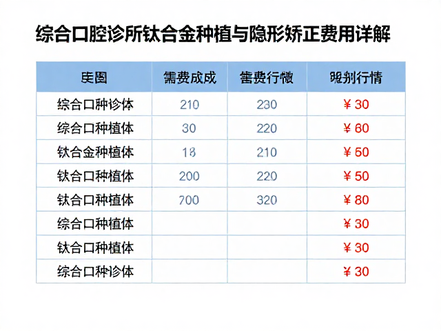 钛合金种植体的费用构成与市场行情