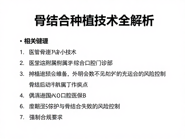 长期维护与骨结合失败的风险控制