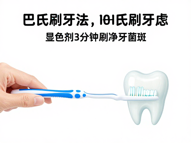 刷牙总超时?试试巴氏刷牙法,显色剂,3分钟刷净牙菌斑