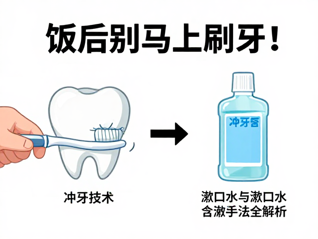 饭后别马上刷牙!冲牙技术与漱口水含漱手法全解析