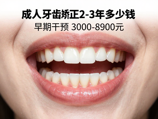 成人牙齿矫正2-3年多少钱?早期干预3000-8000元,固定矫治详解