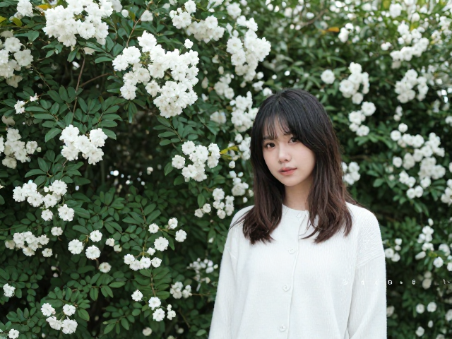 初秋穿搭灵感,白花元素如何点亮年轻女性的温柔日常?
