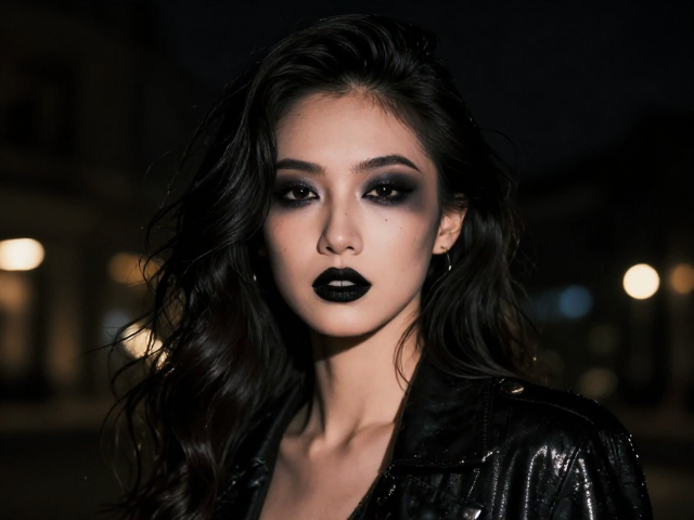 烟熏暗黑风，揭秘夜晚最神秘的高级感穿搭与妆容灵感
