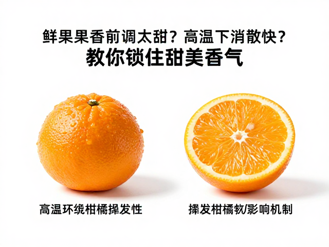柑橘鲜果果香前调太甜?高温下消散快?教你锁住甜美香气