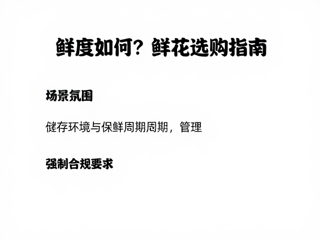 储存环境与保鲜周期管理
