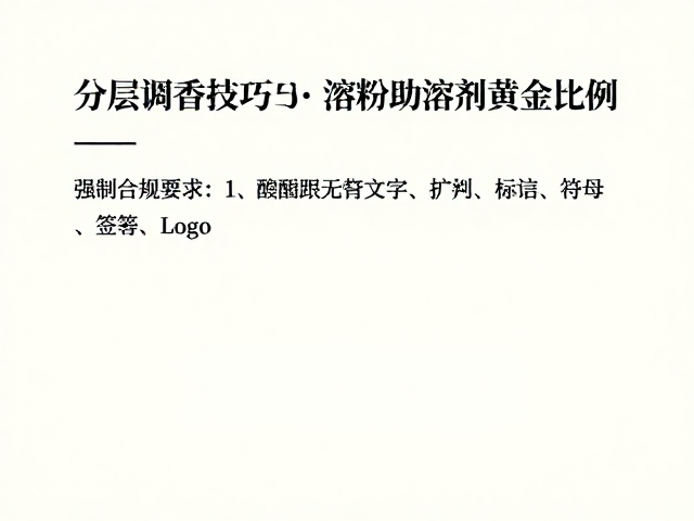 醛类与溶剂的黄金比例调控策略