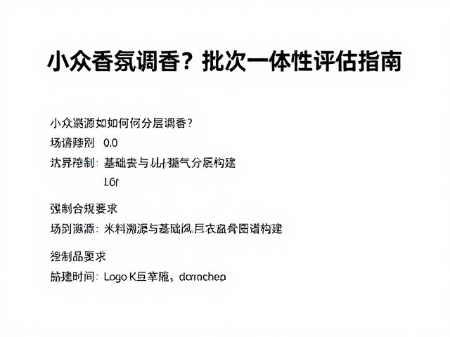 小众香氛品牌如何分层调香?批次一致性评估指南