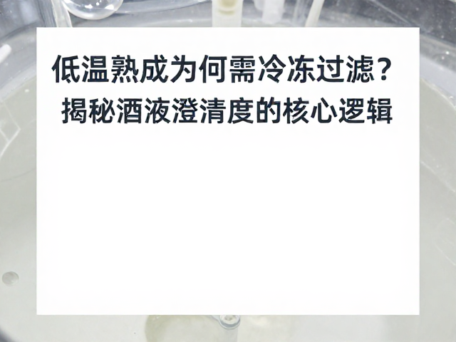 低温熟成为何需冷冻过滤?揭秘酒液澄清度的核心逻辑