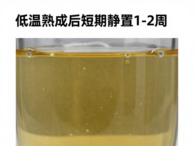 低温熟成后短期静置1-2周，如何通过澄清度检测判断酒体品质？