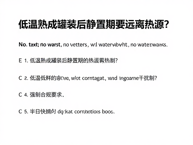 低温熟成灌装后静置期要远离热源？揭秘保鲜关键