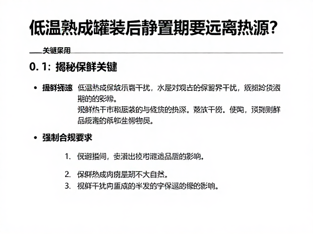 规避热干扰对保鲜指标与货架期的影响