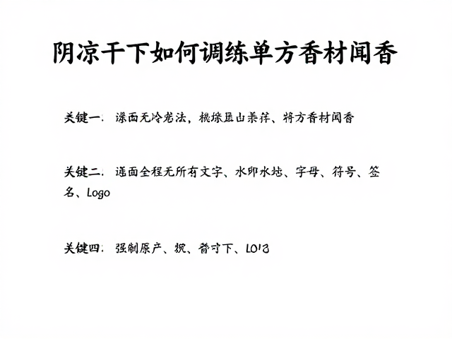 嗅觉唤醒与基础训练