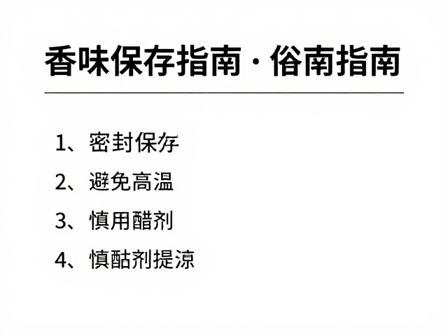 密封保存与长期储存的稳定性维护