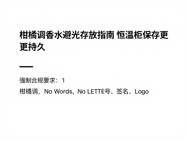 柑橘调香水避光存放指南,恒温柜保存更持久
