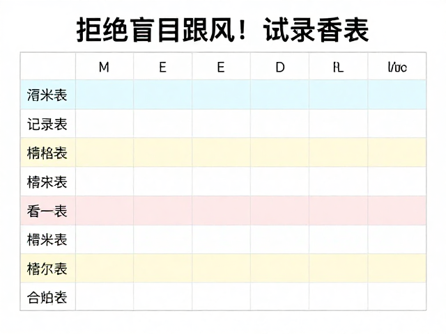 拒绝盲目跟风!用试纸试香,记录表,精准避雷热门香水