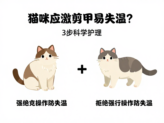 猫咪应激剪甲易失温？3步科学护理，拒绝强行操作防失温