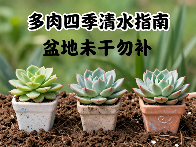 多肉四季浇水指南，盆土未干勿补，换盆后缓苗期这样养