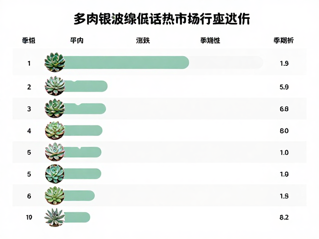 多肉银波锦市场热度排行，季节性涨跌与热门等级全解析