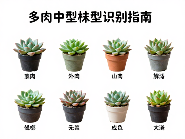 常见中型多肉的外观分类与形态差异