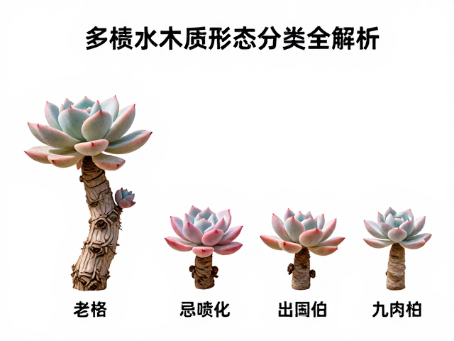 老桩木质化形态的分类与生长阶段解析