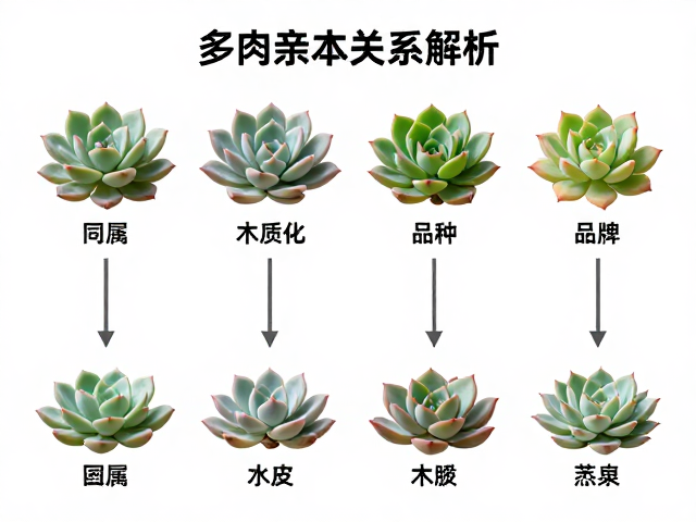 多肉亲本关系解析，同属易木质化品种详细对比区分指南