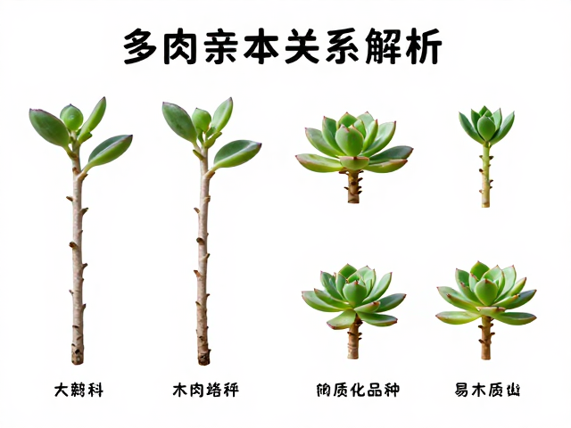 大戟科大戟属的茎干形态对比