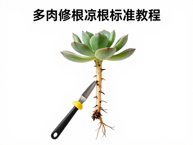 多肉修根晾根标准教程，避闷根促新根，新手必看实操指南
