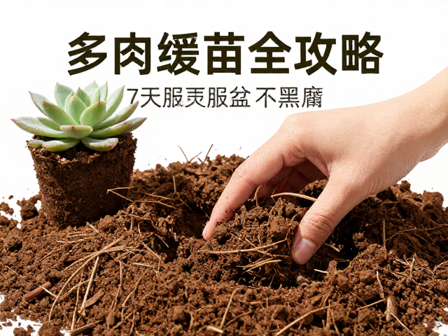 多肉缓苗全攻略，潮土上盆，多菌灵消毒，7天服盆不黑腐