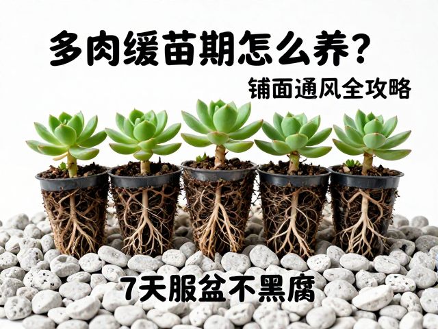 多肉缓苗期怎么养？铺面石，通风全攻略，7天服盆不黑腐