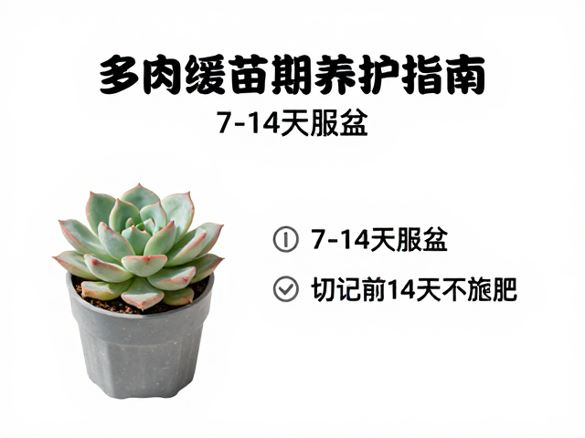 多肉缓苗期养护指南，7-14天服盆，切记前14天不施肥
