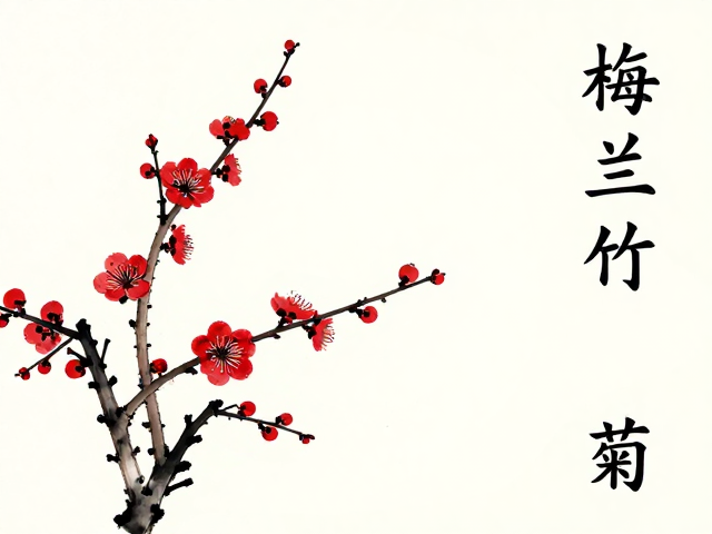 梅兰竹菊铭文寓意,解读文人雅趣中的君子之风与文化内涵