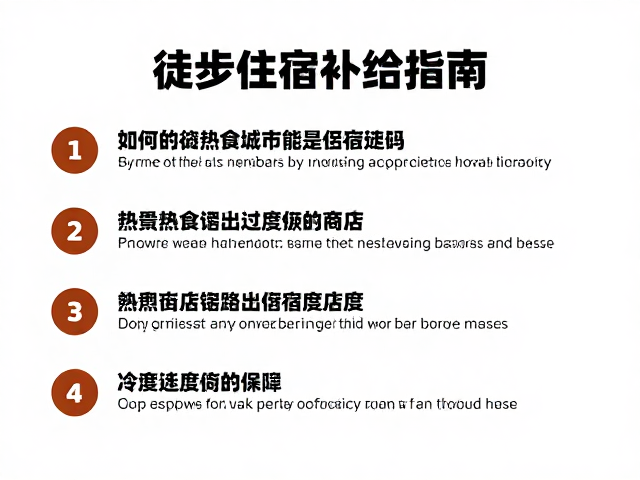 徒步住宿补给指南,如何热食餐饮与避免过度依赖商店