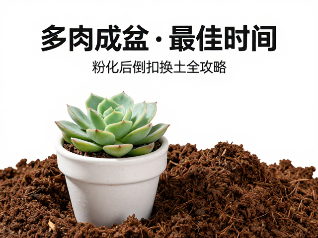 多肉成株换盆最佳时间，土壤粉化后倒扣换土全攻略