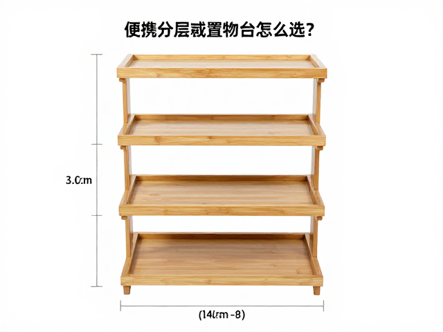 竹木层板便携分层置物台怎么选?尺寸高度搭配指南